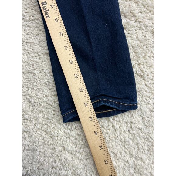 Levis Skinny Jeans Womens 31 Blue Dark Wash Mid Rise Stretch Denim Pants 31x29 - Picture 7 of 9